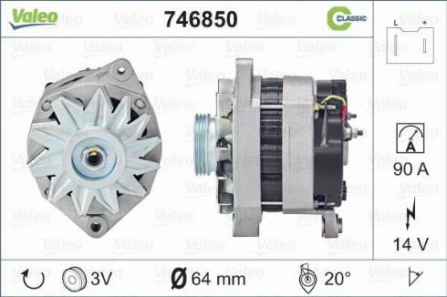 Valeo 746850 - Ģenerators www.autospares.lv