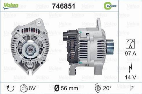 Valeo 746851 - Ģenerators autospares.lv