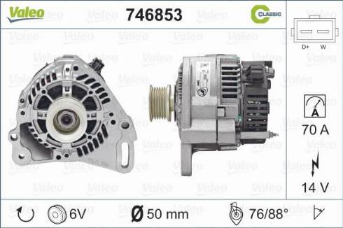 Valeo 746853 - Alternator www.autospares.lv