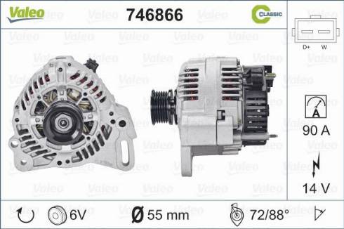 Valeo 746866 - Ģenerators autospares.lv