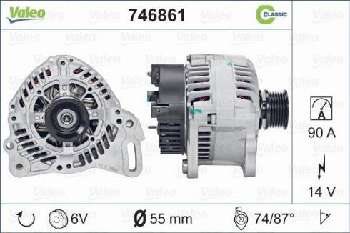 Valeo 746861 - Ģenerators www.autospares.lv