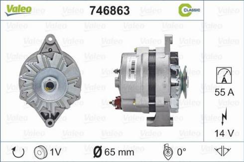 Valeo 746863 - Генератор www.autospares.lv