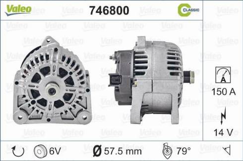 Valeo 746800 - Alternator www.autospares.lv