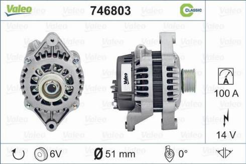 Valeo 746803 - Генератор www.autospares.lv