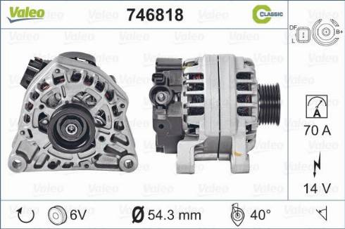 Valeo 746818 - Ģenerators autospares.lv