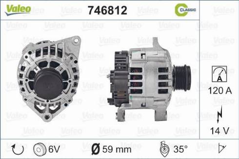 Valeo 746812 - Alternator www.autospares.lv