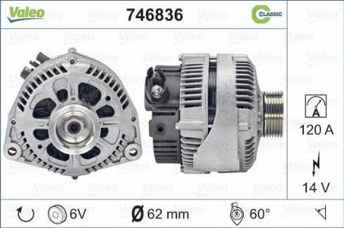 Valeo 746836 - Ģenerators autospares.lv