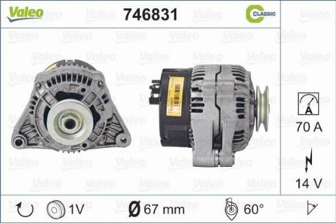 Valeo 746831 - Alternator www.autospares.lv