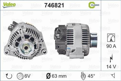 Valeo 746821 - Alternator www.autospares.lv