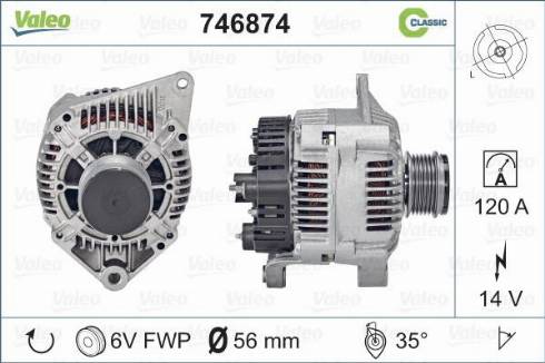 Valeo 746874 - Alternator www.autospares.lv