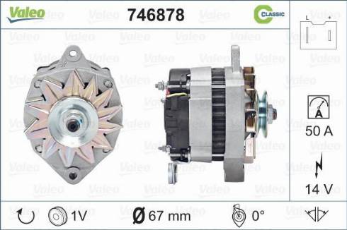 Valeo 746878 - Генератор www.autospares.lv