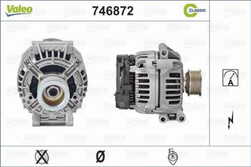 Valeo 746872 - Генератор www.autospares.lv