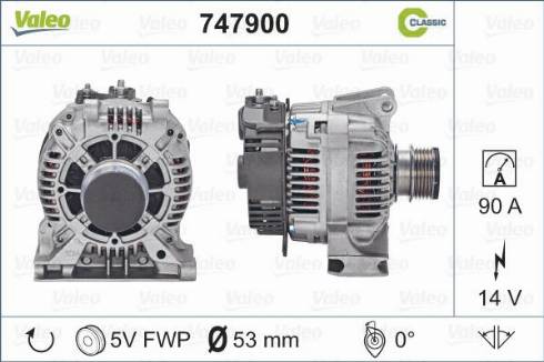 Valeo 747900 - Ģenerators www.autospares.lv