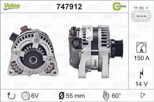 Valeo 747912 - Ģenerators autospares.lv