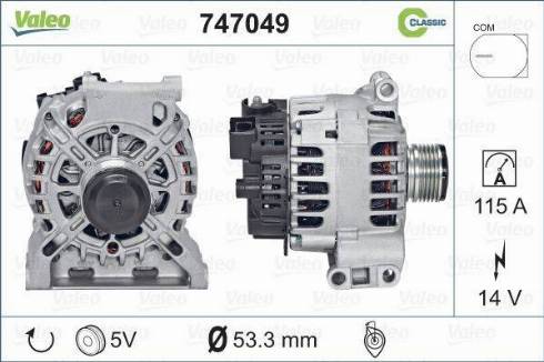 Valeo 747049 - Ģenerators autospares.lv