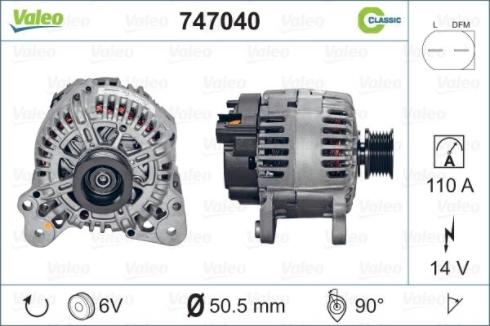 Valeo 747040 - Alternator www.autospares.lv