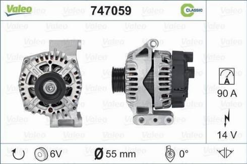 Valeo 747059 - Alternator www.autospares.lv