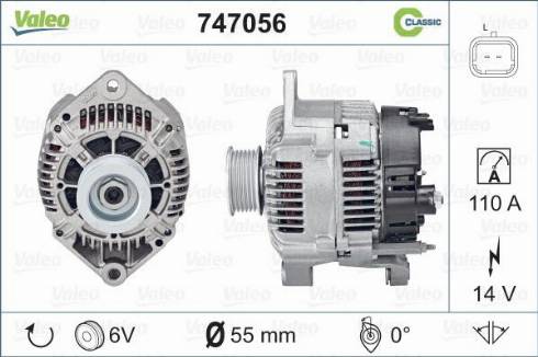 Valeo 747056 - Ģenerators autospares.lv