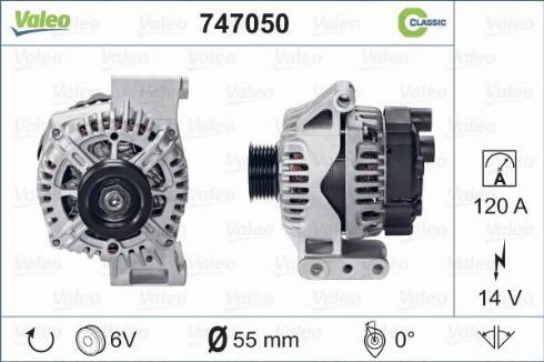 Valeo 747050 - Alternator www.autospares.lv