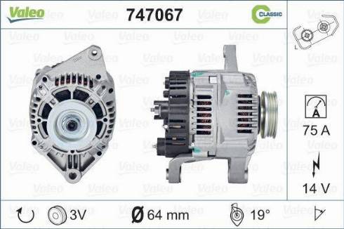 Valeo 747067 - Alternator www.autospares.lv