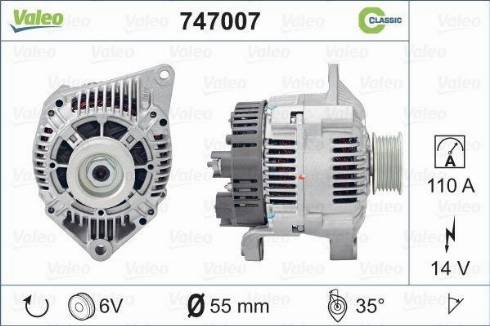 Valeo 747007 - Ģenerators autospares.lv