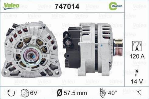 Valeo 747014 - Alternator www.autospares.lv