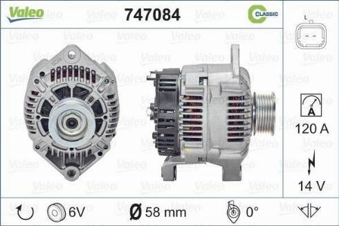 Valeo 747084 - Ģenerators www.autospares.lv