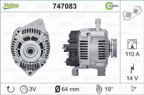 Valeo 747083 - Ģenerators autospares.lv