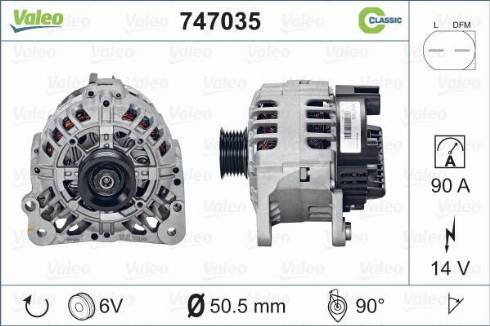 Valeo 747035 - Ģenerators autospares.lv