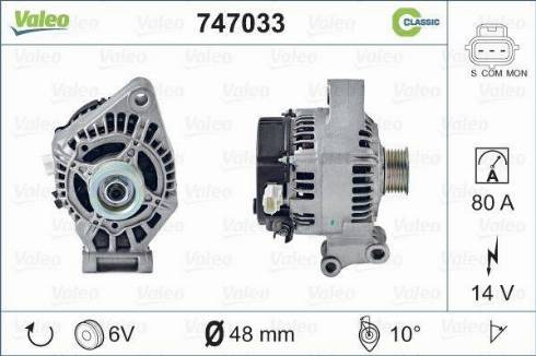 Valeo 747033 - Ģenerators www.autospares.lv