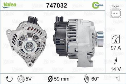 Valeo 747032 - Ģenerators autospares.lv