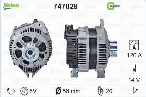 Valeo 747029 - Ģenerators autospares.lv