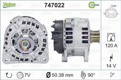 Valeo 747022 - Ģenerators autospares.lv