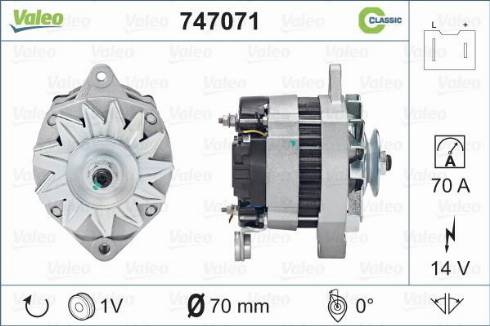 Valeo 747071 - Alternator www.autospares.lv