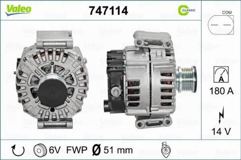 Valeo 747114 - Ģenerators www.autospares.lv