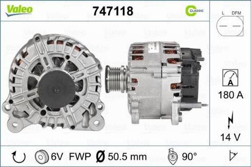 Valeo 747118 - Alternator www.autospares.lv