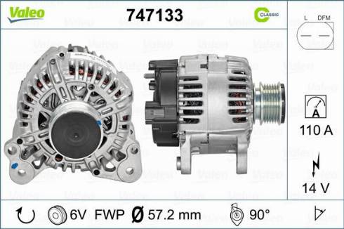 Valeo 747133 - Alternator www.autospares.lv