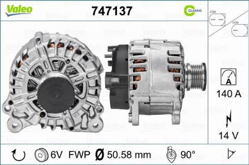 Valeo 747137 - Ģenerators autospares.lv