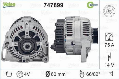 Valeo 747899 - Alternator www.autospares.lv