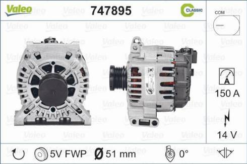 Valeo 747895 - Ģenerators autospares.lv