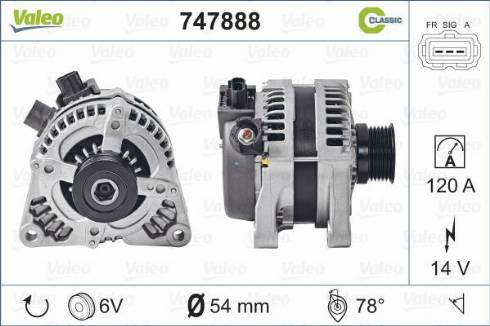 Valeo 747888 - Alternator www.autospares.lv