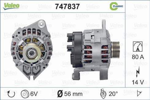 Valeo 747837 - Ģenerators autospares.lv