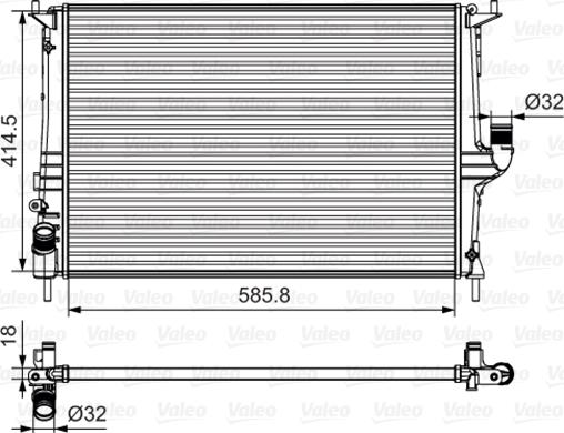 Valeo 700801 - Radiators, Motora dzesēšanas sistēma www.autospares.lv