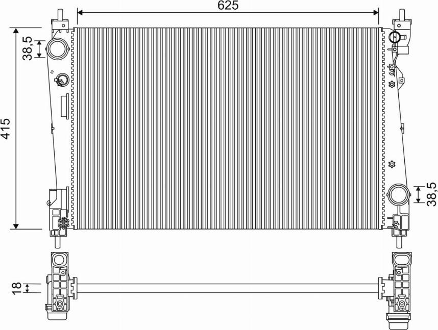 Valeo 701956 - Radiators, Motora dzesēšanas sistēma autospares.lv