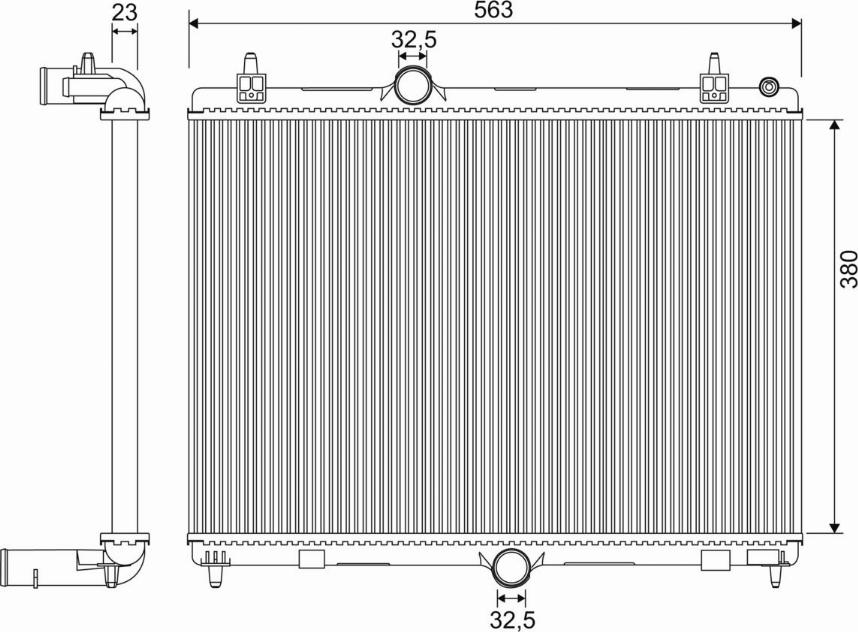 Valeo 701957 - Radiators, Motora dzesēšanas sistēma www.autospares.lv