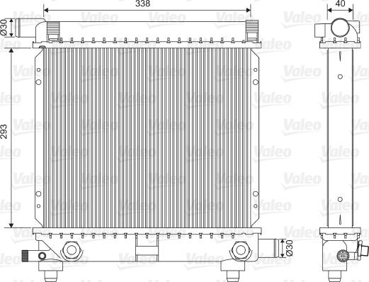 Valeo 701590 - Радиатор, охлаждение двигателя www.autospares.lv