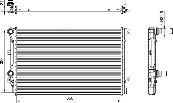 Valeo 701540 - Radiators, Motora dzesēšanas sistēma www.autospares.lv