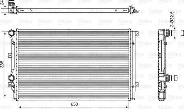 Valeo 701540 - Radiators, Motora dzesēšanas sistēma www.autospares.lv