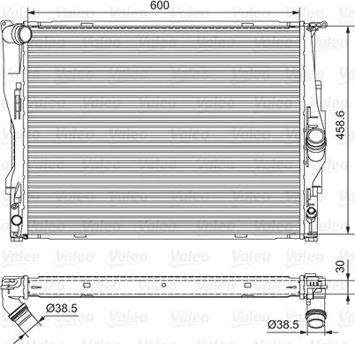 Valeo 701542 - Radiators, Motora dzesēšanas sistēma www.autospares.lv