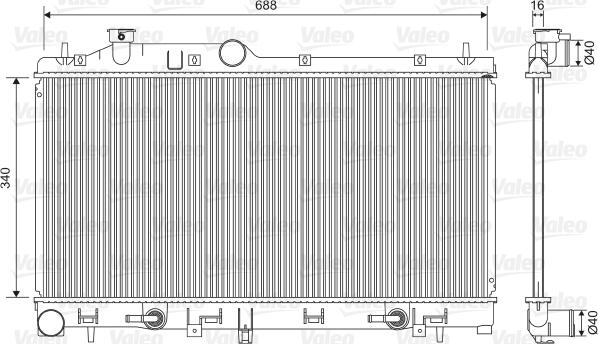 Valeo 701554 - Radiators, Motora dzesēšanas sistēma www.autospares.lv